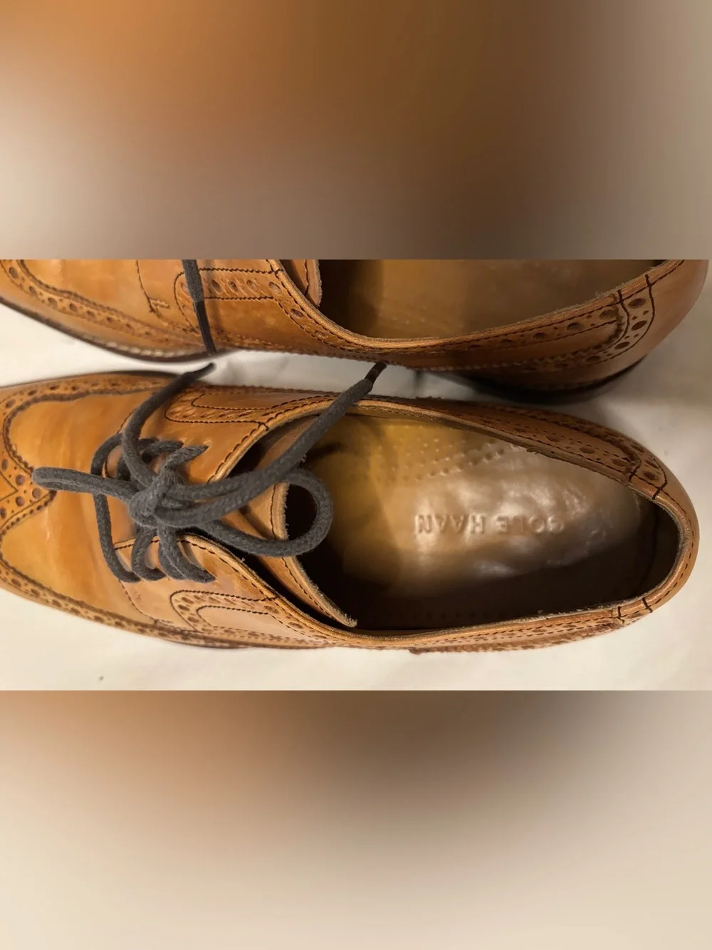 Cole Haan Air Giraldo British Tan Leather Wingtip Oxfords Men’s 9 M